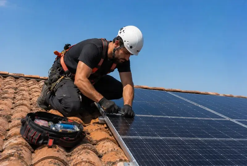 Maintenance et monitoring de panneaux solaires à Cardesse